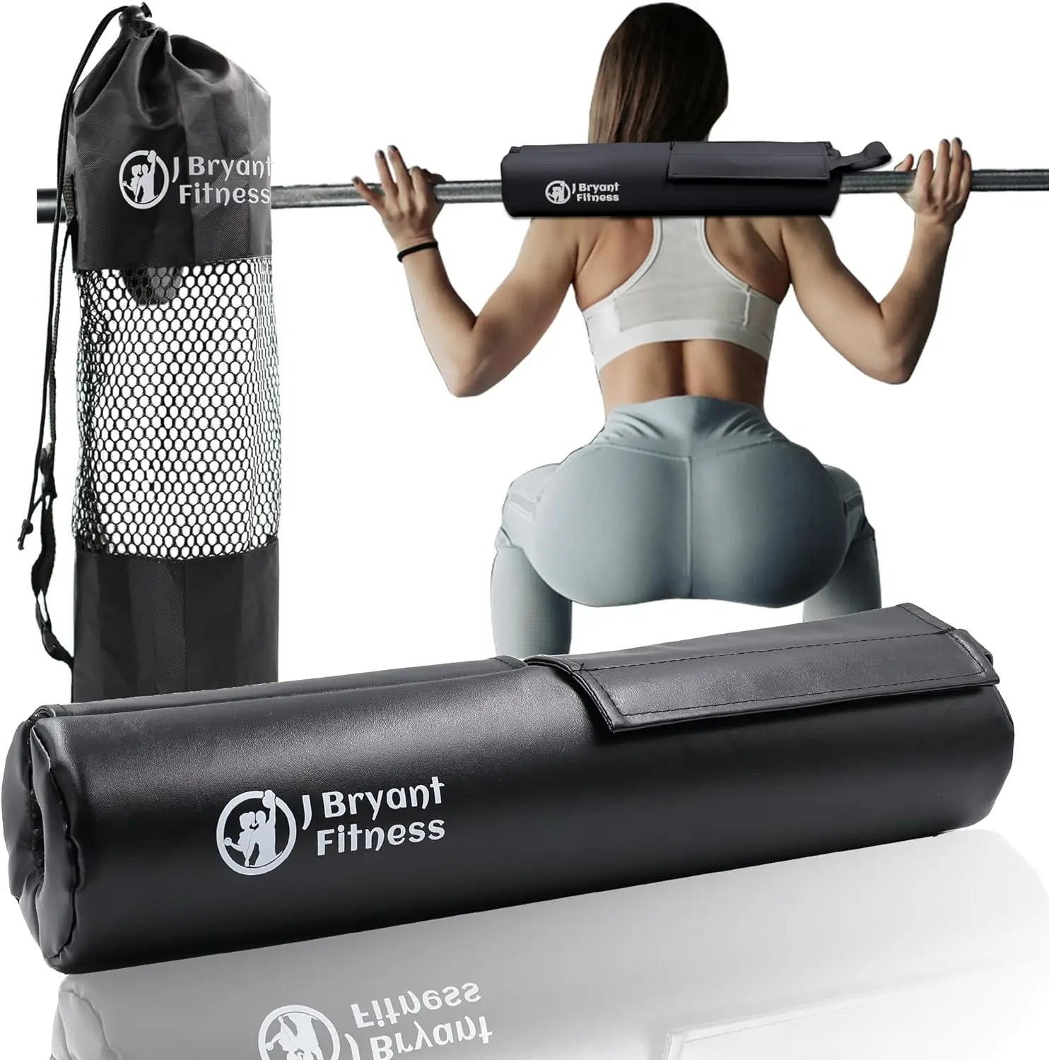 Barbell Pad for Squats and Hip Thrust Leather Pads Relief Pressure from Neck Weightlifting Gym Fitness Equipment